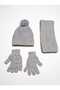 Kitti 4-8 Years Old Girl's Fleece Scarf Beanie Gloves 3-Piece Set - 2