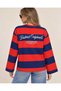 The Season's Favorite and Most Preferred Model – 100% Cotton Oversize Striped Women's Sweatshirt - 3