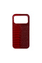 Mirrored Burgundy Leather Phone Case Set Dk542 iPhone 18 Promax
