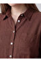 Two Mt Shop Quality Lcw Curve Brown Plus Size Linen Blend Women's Shirt - 2