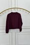 Crew Neck Sweatshirt with Embroidered Text on the Front - 4