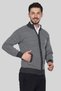 Anthracite Men's Knitwear Acrylic Thick Textured Classic Fit Zippered Pocket Winter Dad Cardigan - 4