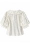 Sylvie Fisto Embroidered Baby Collar Shirt Women's Ecru - 2
