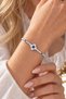 Women's Bijouterie Bracelet - Clover Model Design with Zircon Stone Decoration, Rhodium Plated, Gift Bracelet for Lover, Spouse, Mother - 2
