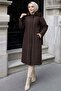 110 cm Quilted Coat with Detachable Hood Bitter Brown Hnt2805
