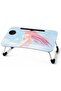 Foldable Laptop Bed Table - Multi-Purpose Portable Lap Desk for Kids & Adults, Study Tray with Cup Holder & Tablet Slot for Bed, Sofa & Couch
