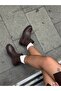 Brown Leather (Bracly) Women's Boots with Rubber Detail - 5