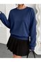 Women's Oversize Sweatshirt 2 Thread Oysho Fabric Crew Neck Basic Sweat - 3