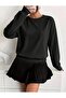 Women's Oversize Sweatshirt 2 Thread Oysho Fabric Crew Neck Basic Sweat - 2