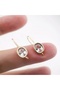 White Stone Oval French Hook Dangle Earrings Bijouterie Trendy Antiallergic Women's Earrings Gift - 2