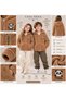 Girls Boys Soft Plush Cardigan – Brown Winter Cardigan with Panda Embroidery and Hooded Zipper 8-9-10-11-12 Years Old - 5