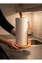 Bamboo Paper Towel Holder Round Base Countertop Roll Towel Stand 31 cm - 5