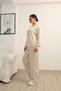 Oversize Hooded Zippered Wide-Legged Modal Fabric Sweat Suit - 4