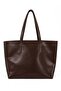Women's Zippered Suede Shopper Shoulder Bag
