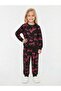 Girl's Tracksuit Set with 2 Thread Patterned Top and Bottom Set