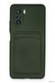Zngzrmll Newface Redmi K40 Pro Case Kelvin Silicone with Business Card Holder - (212536) Dark Green