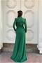 Stone Detailed Dress with Collar and Long Sleeves - 4