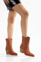 Women's Cowboy Boots with Stud Detail, Pointed Toe, Thick Heel Western Boots - 4