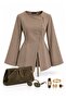 Premium Side Buttoned Back Tie Blouse - Mink - 3