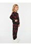 Girl's Tracksuit Set with 2 Thread Patterned Top and Bottom Set - 2