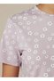 Slim Fit T-shirt with Floral Print - 3