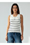 Striped Tank Top with Ribbed Detail
