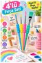 Paint Brush Set 4-Piece Round and Cut Tip 1 Pack Maxx 2110 Synthetic Quality Painter Brush Set Acrylic
