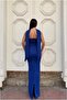 Scuba Fish Strapless Evening Dress Flexible Fabric Dress Cut - 2
