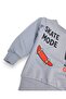 Boys' Seasonal 1-2-3-4 Years Old Skateboard Printed 2 Threaded Top and Bottom 2-Piece Compact Set - 3