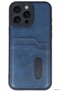 Zngzrmll Newface iPhone 16 Pro Max Case Sara Leather Case with Business Card Holder (221054) - Navy Blue - 2