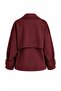 Burgundy Double-Breasted Collared Trench Coat - 2Y7537 - 2
