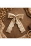 Vintage Lace Children's Hair Clip Large Bow Clip Ecru 10X12 cm - 2