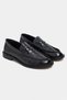 Vega Black Waterway Crocodile Genuine Leather Penny Band Detail Flat Sole Women's Loafer - 4