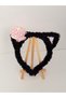 Pink Sequined Oyster Plush Girl's Crown with Cat Ears - 2