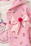 Baby Girl Set with Swan Print, Floral Pattern, Bow, 3-Piece Top and Bottom Set with Bodysuit - 3