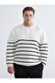 Polo Neck Striped Men's Knitwear Sweater