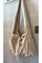 Suede Cream Tote Bag / Powder Pink Suede School Shoulder Bag Suitable for Cross-Body Use (50*30)