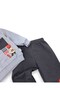 Boys' Seasonal 1-2-3-4 Years Old Skateboard Printed 2 Threaded Top and Bottom 2-Piece Compact Set - 5