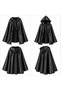 Hooded Black Cloak 70 cm Halloween Halloween Party Costume - 3