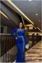 Bicycle Maxi Detailed Evening Dress Stone Dress Collar - 4