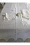 Tableware Set Lady Gardenya Linen Dinner Set 160X220 Table Set for 12 People 26 Piece Runner Set Cream - 3
