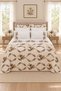 Efsun Cross-Stitch Embroidered Pique 100% Cotton 9-Piece Double Luxury Pique & Duvet Cover Set - 3