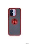Zngzrmll Newface Redmi 12C Case Montreal Silicone Cover with Ring (232509) - Red