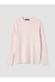Pink Hair Braid Patterned Women's Knitwear Sweater - 5