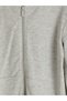 Gray Hooded Girls' Cardigan - 2