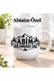 The Abyss Behind Me Mountain Written Mug 300 ml Porcelain Coffee Tea Cup Evening Dress Gift Mountain and Forest Patterned
