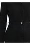 Black Polo Neck Women's Knitwear Cardigan - 3