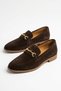 Denlar Round Toe Buckle Genuine Leather Women's Ballerinas Brown Suede - 7