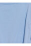 Blue Boat Neck Women's Knitwear Sweater - 7