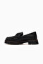 Women's Leather Casual Loafer Shoes 26K D26Ka-3225 Black - 2